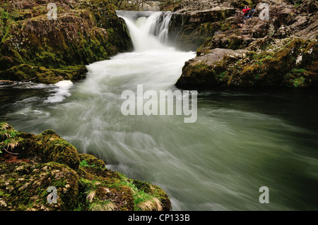 Skelwith Kraft und der Fluß Brathay im englischen Lake District Stockfoto