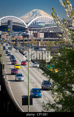 Alaskan Way Viaduct in Seattle, Washington state Stockfoto