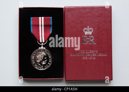 Queen Elizabeth 2 Diamant-Jubiläum-Medaille. Stockfoto