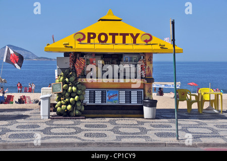 Café-bar Ipanema Strand Rio De Janeiro Brasilien Stockfoto
