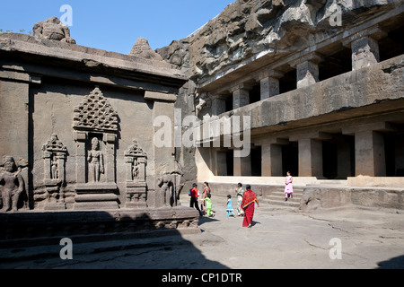 Ellora Höhlen. UNESCO-Weltkulturerbe. Maharashtra. Indien Stockfoto