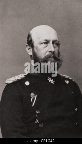 Friedrich Franziskus II., 28.2.1823 - 15.4.1883, Großfürst von Mecklenburg-Schwerin 7.3.1842 - 15.4.1883, Porträt, Carte-de-visite, ca. 1865, Stockfoto