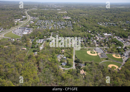 Luftaufnahme von Whitehouse Station, Readington Township, New Jersey Stockfoto