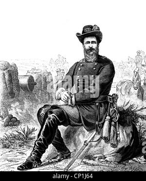 Grant, Ulysses S., 27.4.1822 - 23.7.1885, amerikanischer General und Politiker (Rep.), volle Länge, Holzgravur, "illustrierte Zeitung", Leipzig, Deutschland, um ca. Stockfoto