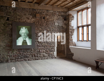 Ein holographisches Display in eines der Zimmer im Mount Hochmuts Schloss der Königin Elizabeth II im Rahmen der Jubiläumsfeier 2012 Stockfoto