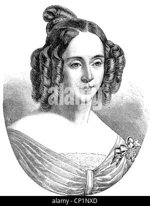 Augusta Marie, 30.9.11.11 - 7.1.1890, deutsche Kaisersteinbruch 18.1.1871 - 9.3.1888, Porträt, Holzgravur, ca. Stockfoto