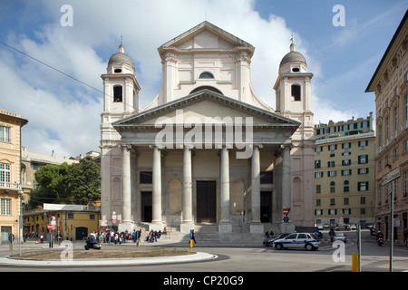 Basilica Della Santissima Annunziata Del Vastato, Genua. Stockfoto