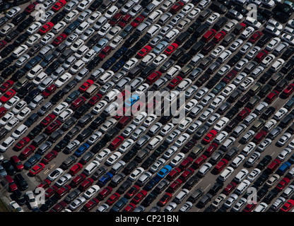 Luftaufnahme geparkten Autos San Mateo County in der Nähe SFO Kalifornien Stockfoto