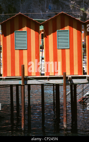 Strandhütten - Sorrent, Italien Stockfoto