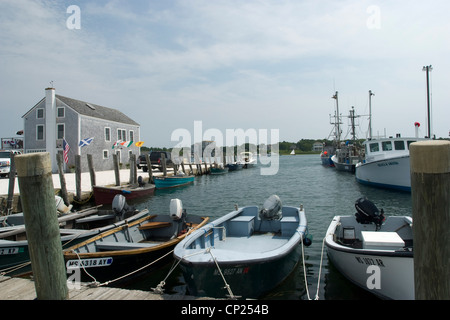 Ein Blick auf den Hafen von Port Westport, im Süden von Massachusetts, Roosevelt für seine Gesundheit besuchte. Stockfoto