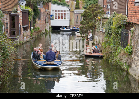 Fluss Reise Tour Fluss Stour Canterbury Kent UK Stockfoto