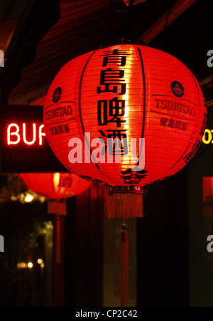 Laterne vor einem chinesischen Restaurant in London Stockfoto