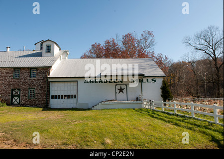 ANSICHT VON ABERDEEN MÜHLEN HISTORISCHE MÜHLE, PENNSYLVANIA Stockfoto