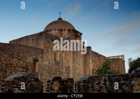 Kuppel der Mission San Jose, Missionen National Historical Park, San Antonio, Texas, USA Stockfoto
