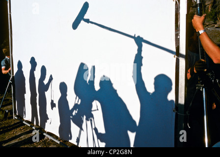 Film-Crew bei der Arbeit, Australien Stockfoto