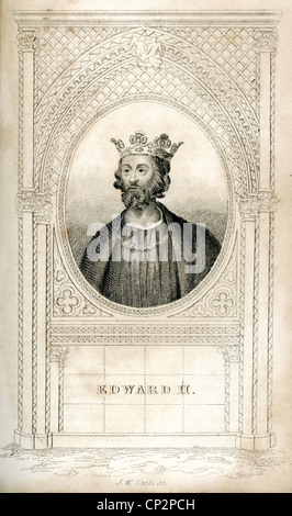 Porträt von König Edward II. von England. Stockfoto