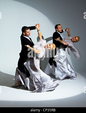 Ballroom Dancers, Studio, dynamische, erstaunliche Stockfoto