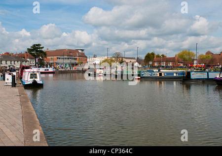 Stratford Canal Basin Bancroft Gardens Stockfoto