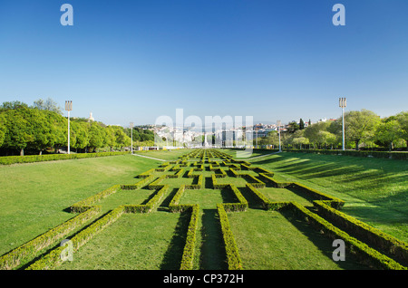 Eduardo VII Park Gärten in Lissabon portugal Stockfoto
