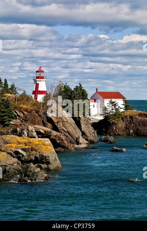 Kopf Hafen Licht, Campobello Island, New Brunswick, Kanada Stockfoto