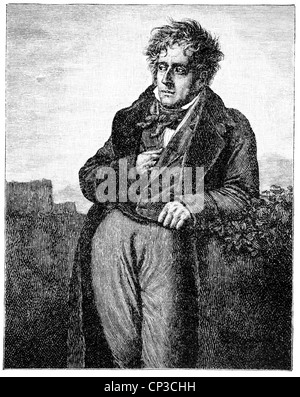 François-René, Vicomte de Chateaubriand, 1768-1848, ein französischer Schriftsteller, Politiker und Diplomat Stockfoto