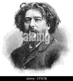 Alphonse Daudet, 1840-1897, ein französischer Schriftsteller, Stockfoto