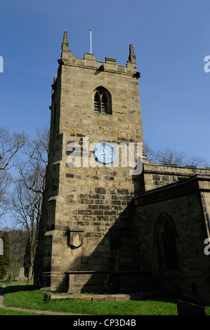 Eyam Pfarrkirche Derbyshire England uk Stockfoto