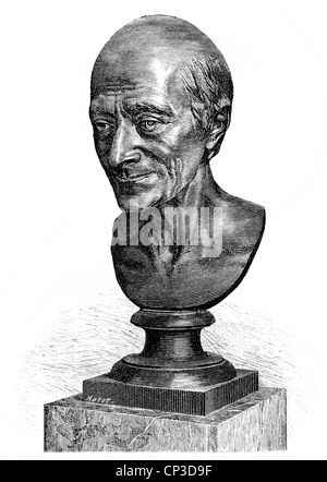 Voltaire auch bekannt als François Marie Arouet, 1694-1778, ein Autor der französischen und europäischen Aufklärung, Historischer Druc Stockfoto