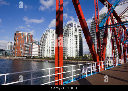 Detroit-Brücke Salford Kais größere Manchester England uk Stockfoto