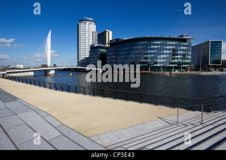 Media City UK Salford Quays an den Ufern des Manchester Ship Canal in der Nähe von Manchester Midlands England uk gb Stockfoto