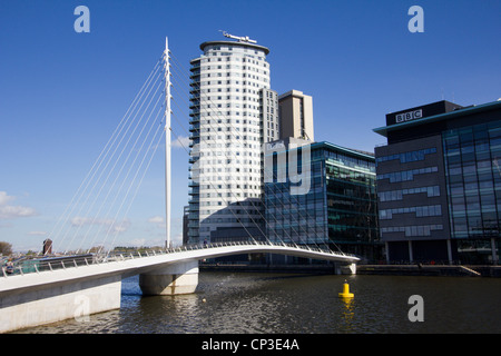 Media City UK Salford Quays an den Ufern des Manchester Ship Canal in der Nähe von Manchester Midlands England uk gb Stockfoto