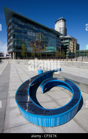 Media City UK Salford Quays an den Ufern des Manchester Ship Canal in der Nähe von Manchester Midlands England uk gb Stockfoto