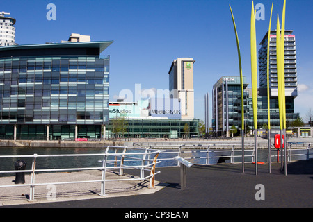 Media City UK Salford Quays an den Ufern des Manchester Ship Canal in der Nähe von Manchester Midlands England uk gb Stockfoto