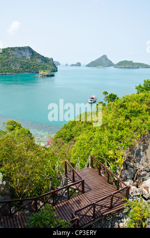 Insel und das Meer im Golf von Thailand. Stockfoto