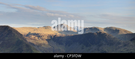 Panorama der Seenplatte Fjälls, einschließlich große Giebel, Kirk fiel Fleetwith Hechte und Heuhaufen Stockfoto
