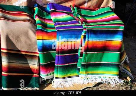 Indische decken auf dem Display an der jährlichen Ormond Beach Native American Festival Stockfoto