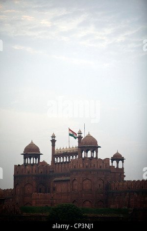 Das Lahore-Tor des Roten Forts, Lal Qila, Alt-Delhi, Indien Stockfoto