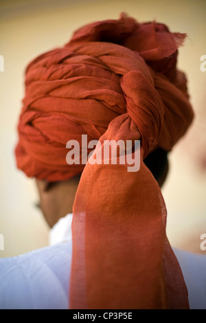 Ein Turban Guard im City Palace, Jaipur, Indien das Stadtschloss ist ein Komplex von Palästen in zentralen Jaipur gebaut zwischen 1729 Stockfoto