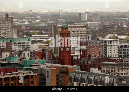 Skyline von Manchester mit Palace Theater Tower in Aussicht. Stockfoto