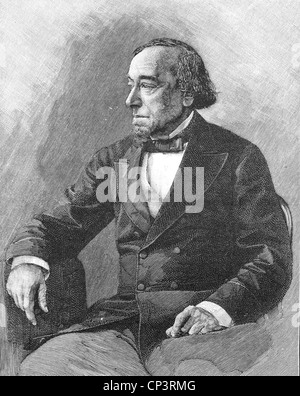 BENJAMIN DISRAELI, 1. Earl of Beaconsfield (1804-1881), britischer konservativer Staatsmann und Premierminister Stockfoto