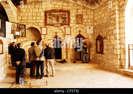 Syrien - Maaloula. Griechische orthodoxe Kloster von Santa Tecla (Taqla), die Kirche. Vorhalle Stockfoto