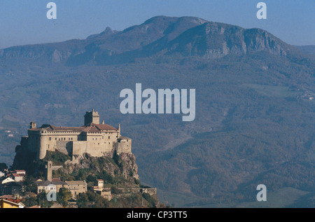 Emilia Romagna - Bardi. Die alte Burg. Stockfoto