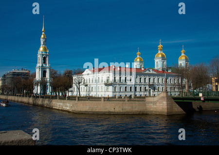 Russland, St. Petersburg, St.-Nikolaus-Marine-Kathedrale, die Marine-Kathedrale des Heiligen Nikolaus und Heilige drei Könige, Stockfoto