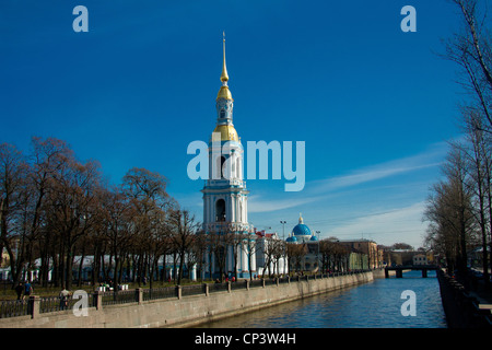 Russland, St. Petersburg, St.-Nikolaus-Marine-Kathedrale, die Marine-Kathedrale des Heiligen Nikolaus und Epiphanie, Kryukov Kanal Stockfoto