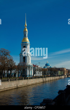 Russland, St. Petersburg, St.-Nikolaus-Marine-Kathedrale, die Marine-Kathedrale des Heiligen Nikolaus und Epiphanie, Kryukov Kanal Stockfoto