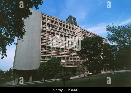 Frankreich, Marseille. Le Corbusier (Charles-Edouard Jeanneret, 1887-1965) La Cité Radieuse, Unite d ' Habitation, 1947-52 Stockfoto