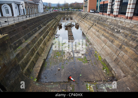 Irland, Norden, Belfast, Clarendon Dock, stillgelegtes Trockendock. Stockfoto