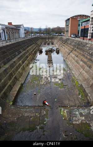 Irland, Norden, Belfast, Clarendon Dock, stillgelegtes Trockendock. Stockfoto