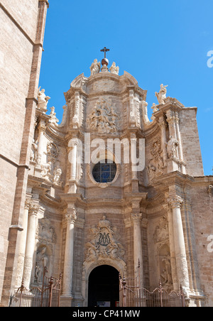 Haupteingang zum Dom Valencia, Spanien Stockfoto