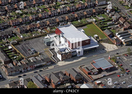 Luftaufnahme von The Bad Hall Veranstaltungshalle, Scunthorpe Stockfoto